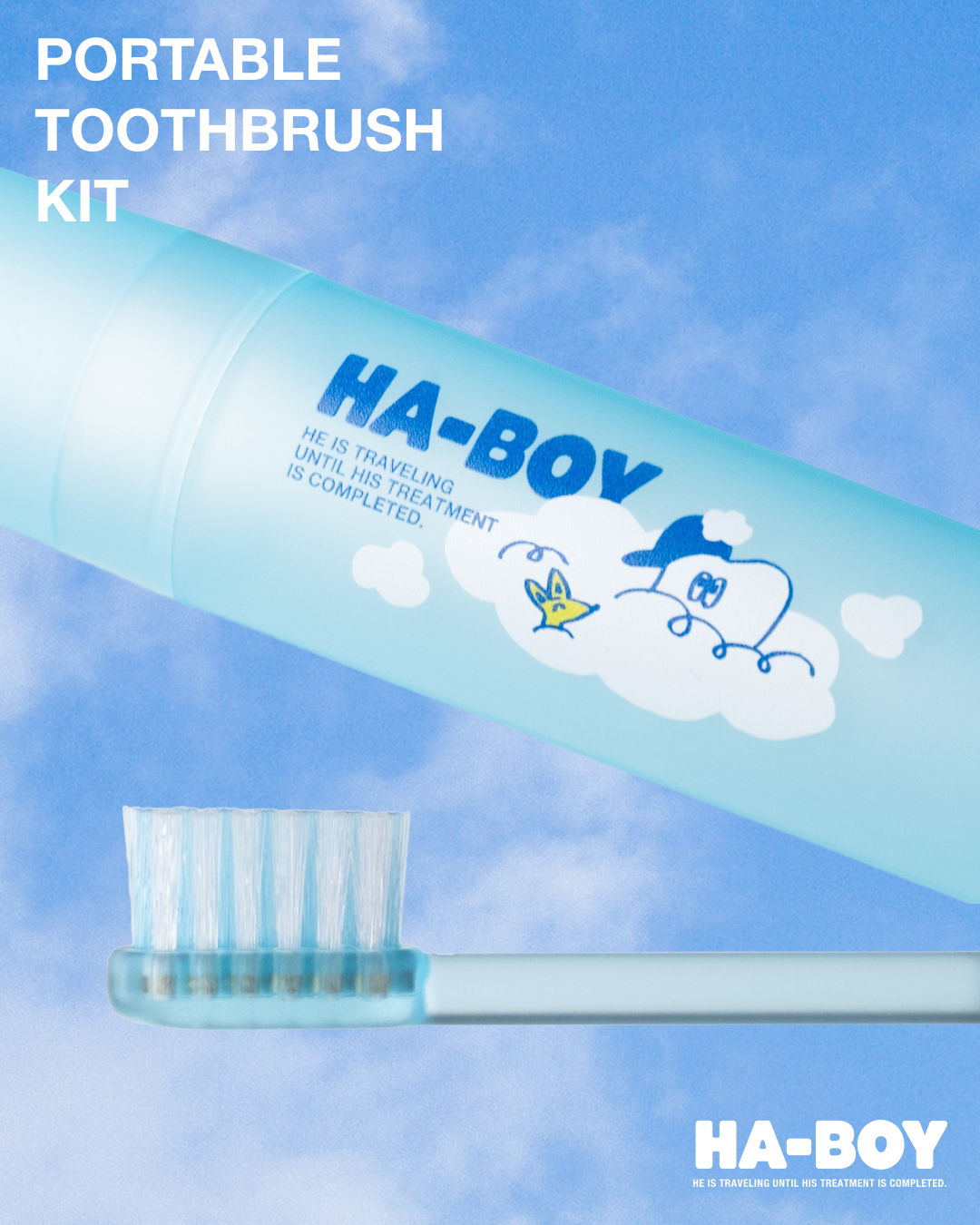 PORTABLE TOOTHBRUSH KIT  - Blue