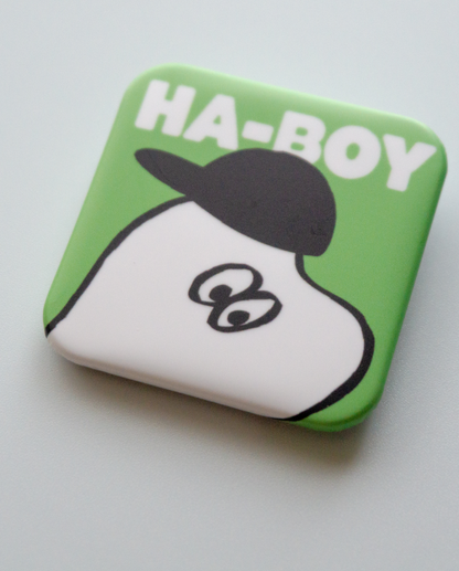 缶バッチ - Hello HA-BOY